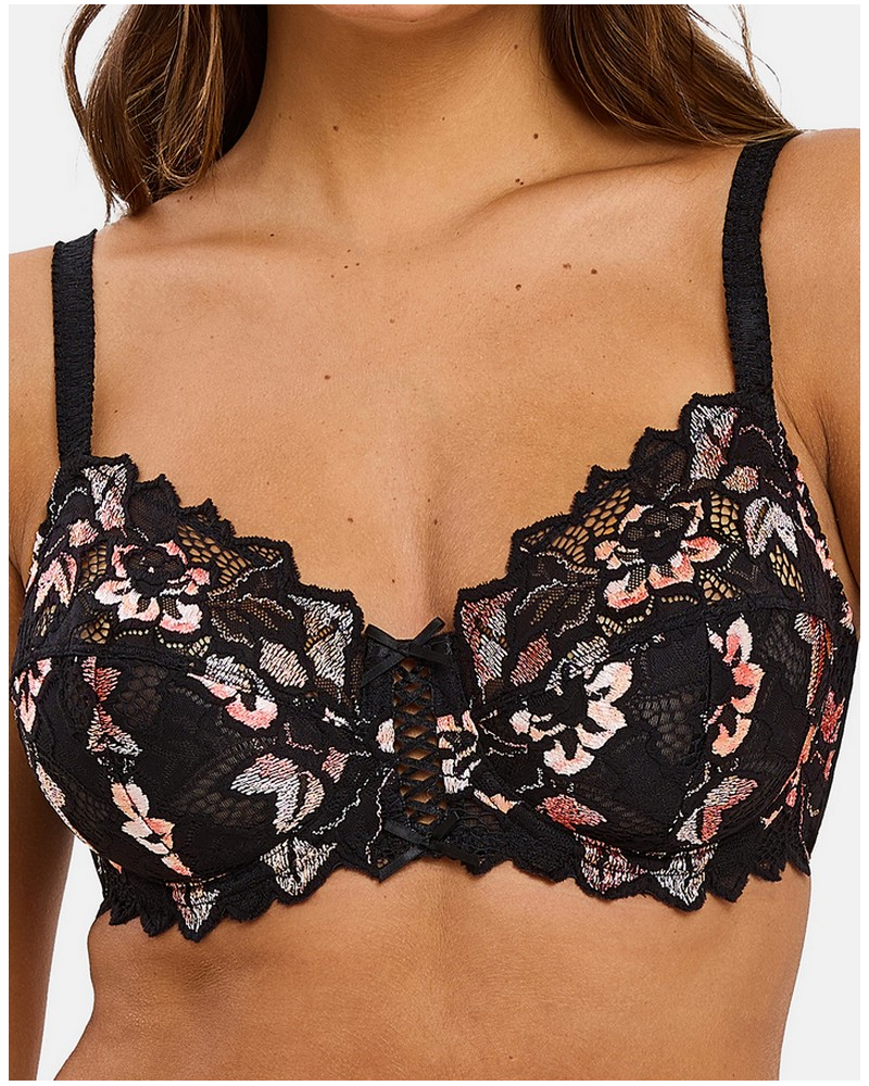 Soutien-gorge armatures classique Sans Complexe Arum Cabaret (Imprimé Noir et Rose)