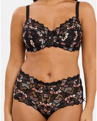 Brief Sans Complexe Arum Cabaret (Imprimé Noir et Rose)