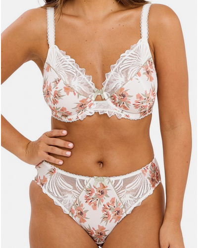 Calzoncillo Sans Complexe Oriane (Imprimé Bouquets Blanc et Vert)