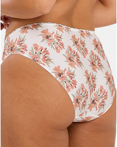 Brief Sans Complexe Oriane (Imprimé Bouquets Blanc et Vert)