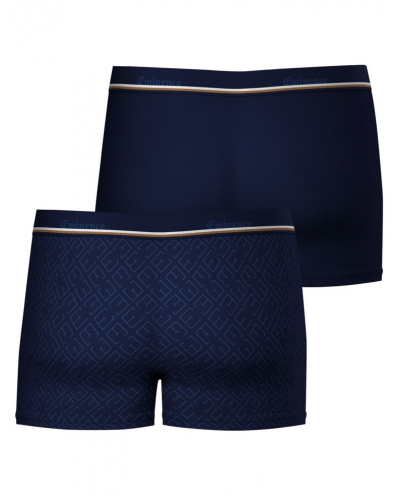 Pack of 2 boxers cotton stretch Eminence Club (Marine)