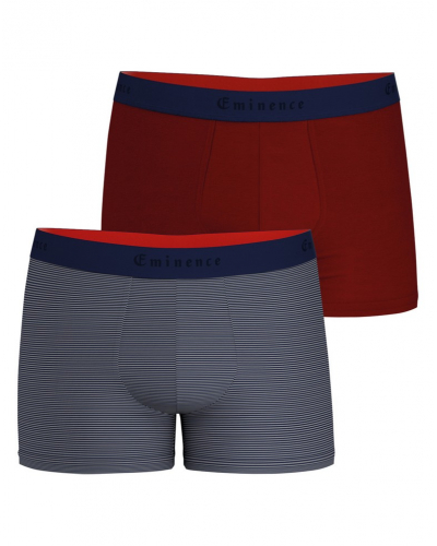 Pack of 2 boxers cotton Eminence Daily Made in France (Marinière/Rouille)