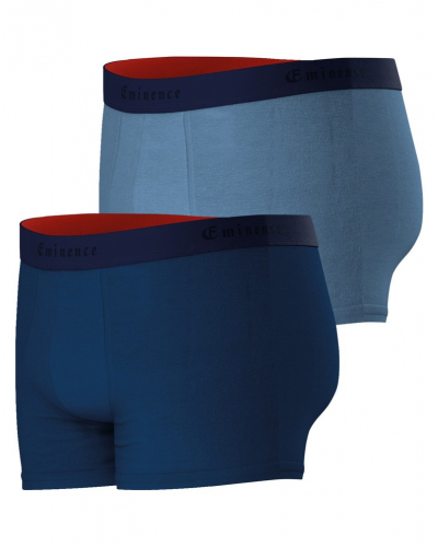 Lot de 2 boxers coton Eminence Daily Fait en France (Marine/Bleu)