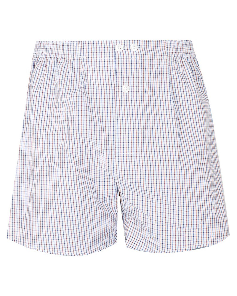 Trunks 100% Cotton Eminence Chaîne et Trame (Quadrillage Bordeaux)