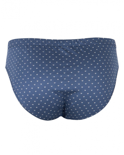 Slip taille haute ouvert 100% Coton Eminence Motifs (Motifs Marine)
