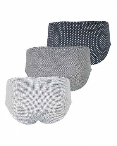 Paquete de 3 calzoncillos cintura alta 100% Algodón Eminence Trio Fantaisie (Imprimé Gris & Noir)
