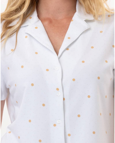 Button-down pyjamas Le Chat Pitchoun (Sable)