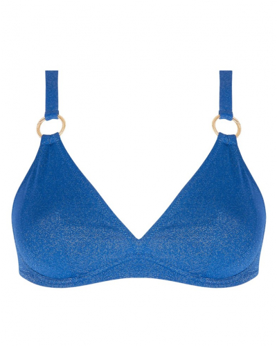 Sujetador de baño triángulo con aros copa profunda Antigel La Fashion Sirène (Bleu Sirène)
