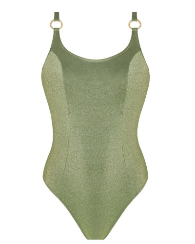 Traje de baño de una pieza soporte con aros Antigel La Fashion Sirène (Vert Sirène)