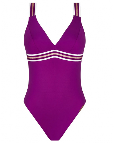 One-piece swimming costume Lise Charmel Energie Nautique (Cassis Gold)
