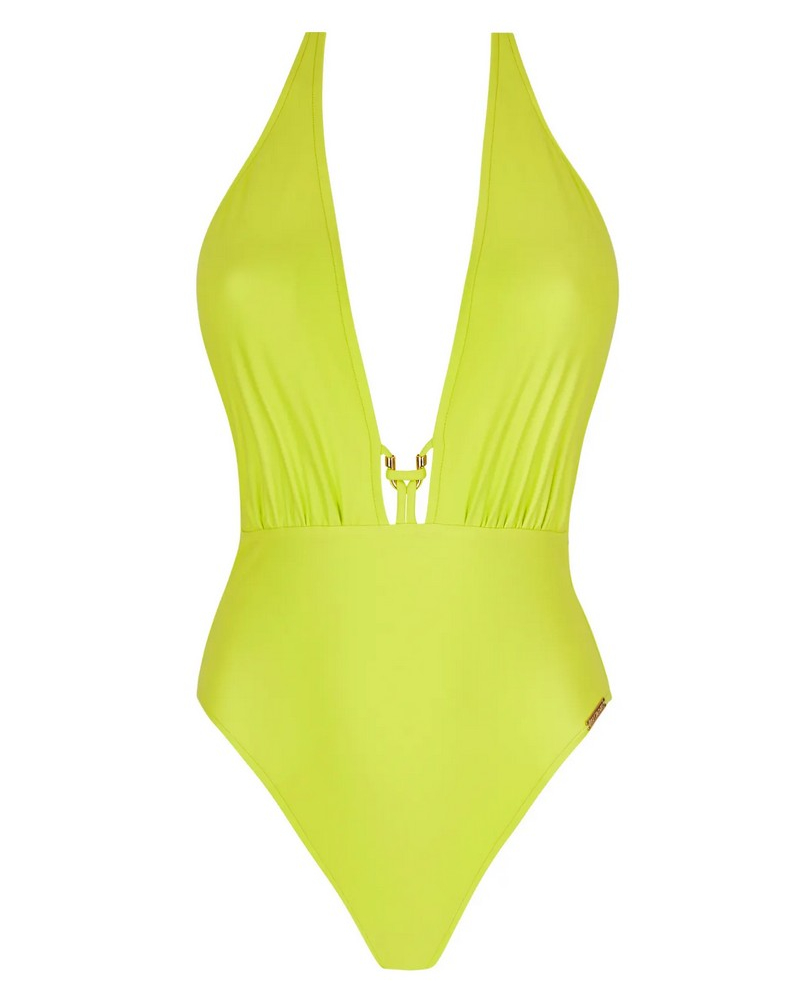 Maillot de bain une pièce séduction Lise Charmel Classe Nautique (Anis)
