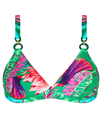 Sujetador de baño triángulo con copa profunda Lise Charmel Paradis Sauvage (Vert Sauvage)