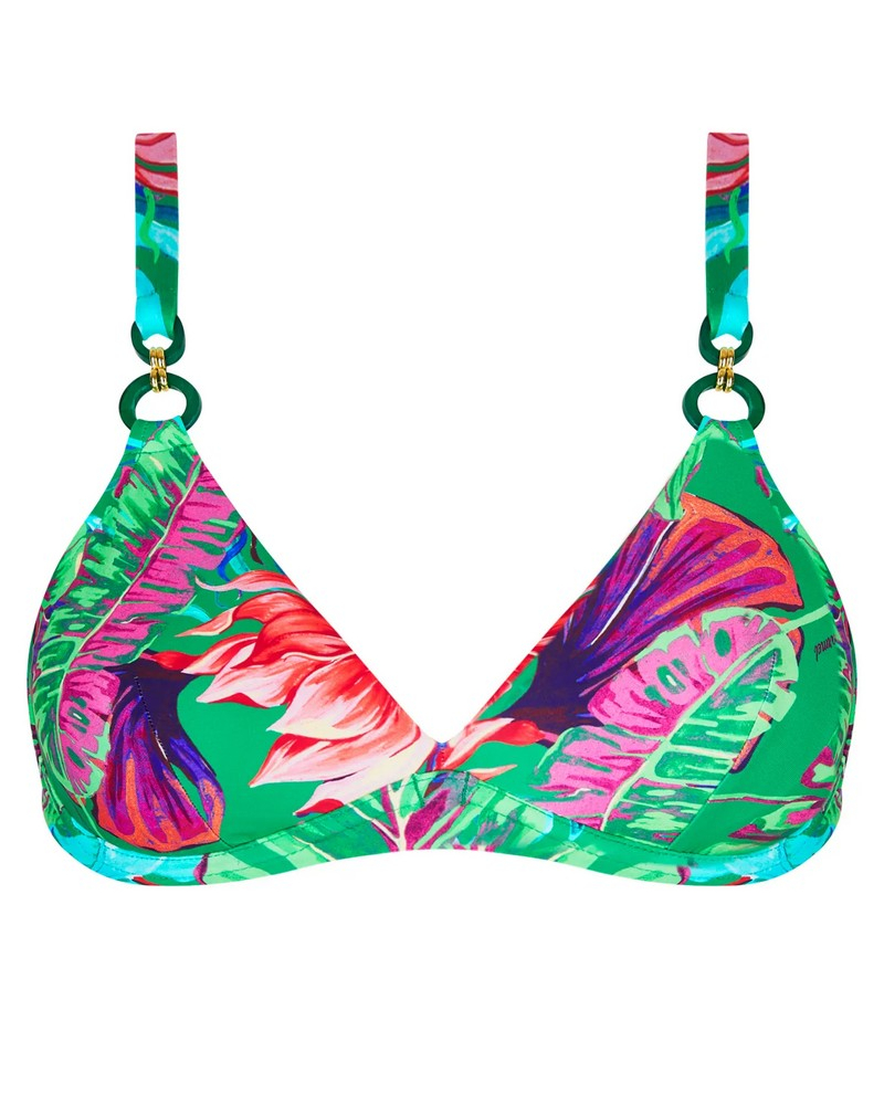 Soutien-gorge de bain triangle bonnets profonds Lise Charmel Paradis Sauvage (Vert Sauvage)