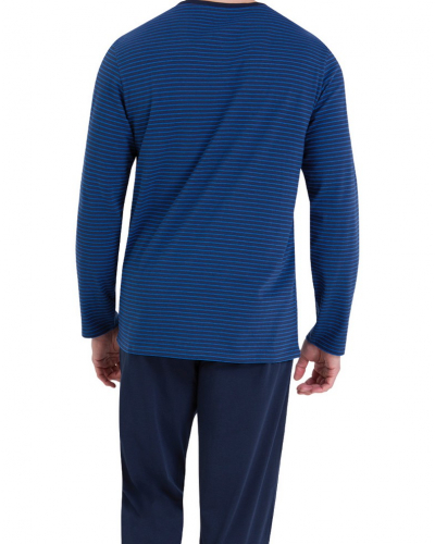 Pijama largo 100% algodón Athena Rayures l'Escale (Bleu/Marine)