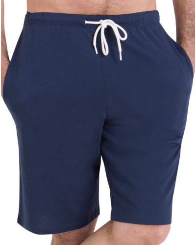 Pyjama court 100% coton Athena Waffle (Bleu Arctic/Marine)