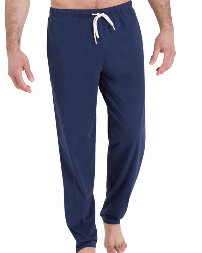 Pijama largo de manga corta 100% algodón Athena Winter (Bleu/Marine)