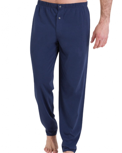 Pyjama long ouvert 100% coton Athena Winter (Marine)