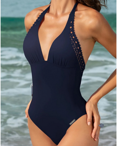 One-piece swimsuit seduction plunging back Lise Charmel Ajourage Couture (Marina Couture)