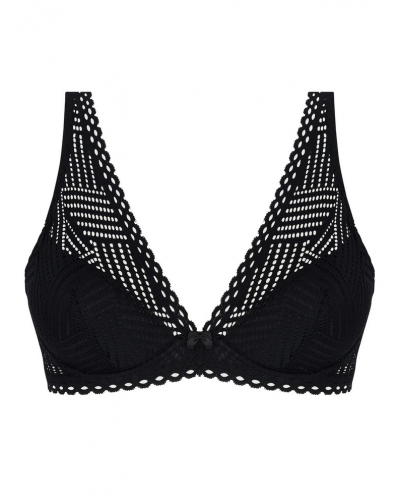 Sujetador plunge de media espuma Antigel Tressage Graphic (Tressage Noir)