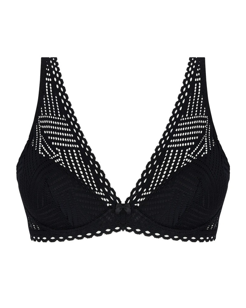 Sujetador plunge de media espuma Antigel Tressage Graphic (Tressage Noir)