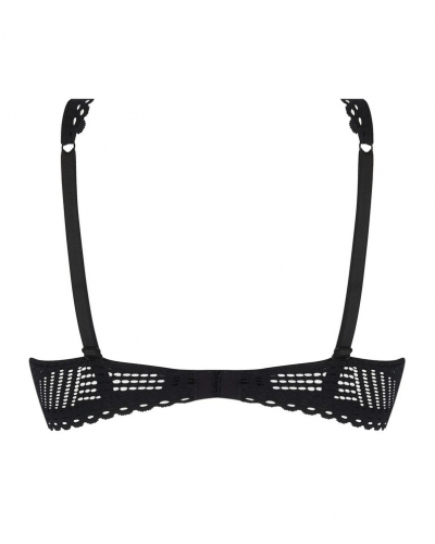 Soutien-gorge plunge demi mousse Antigel Tressage Graphic (Tressage Noir)