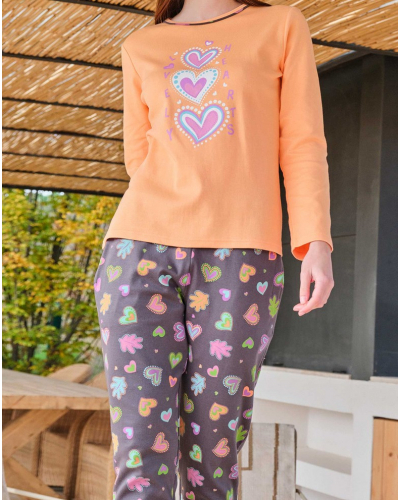 Pyjama long 100% coton Massana (Multicolore)