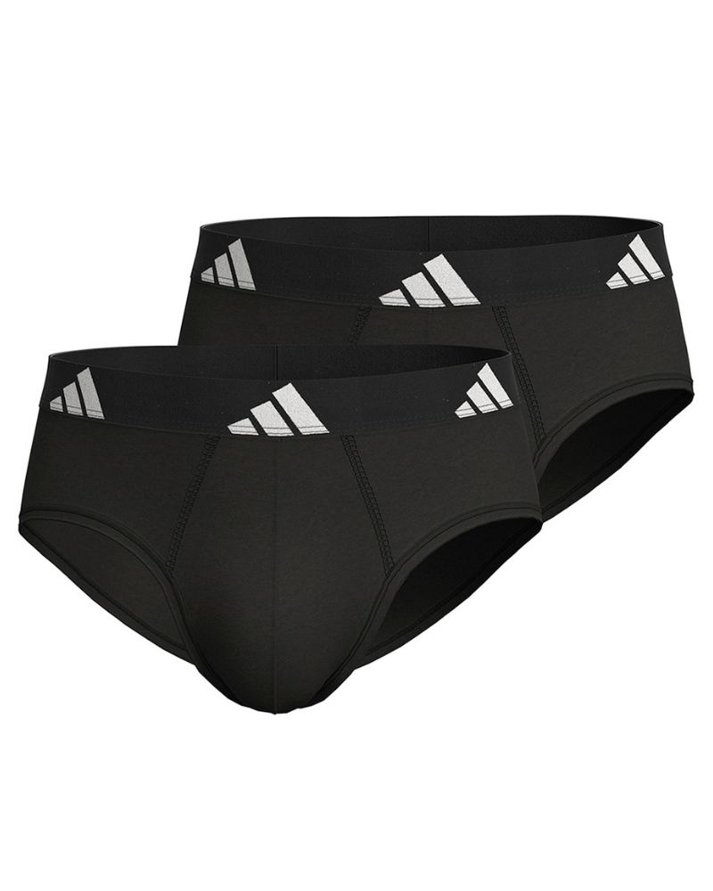 Lot de 2 slips Adidas Active Flex Cotton (Noir/Noir)
