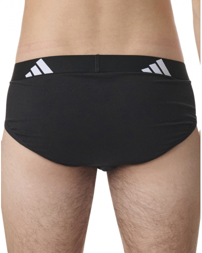 Lot de 2 slips Adidas Active Flex Cotton (Gris chiné/Noir)