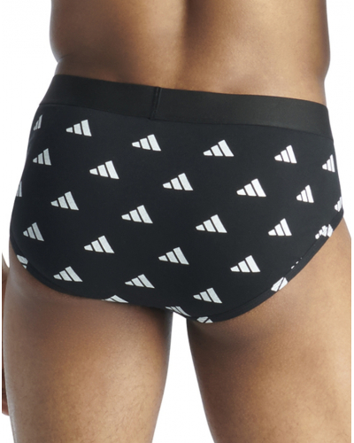 Pack of 2 briefs Adidas Active Flex Cotton (Noir imprimé/Bleu)