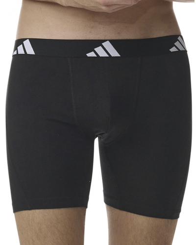 Pack of 3 long boxers Adidas Active Flex Coton (Blanc/Gris/Noir)