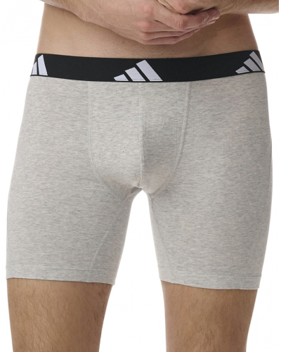 Paquete de 3 bóxers largos Adidas Active Flex Coton (Blanc/Gris/Noir)