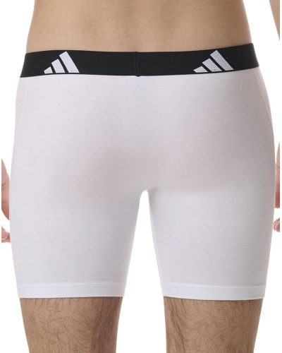 Pack of 3 long boxers Adidas Active Flex Coton (Blanc/Gris/Noir)
