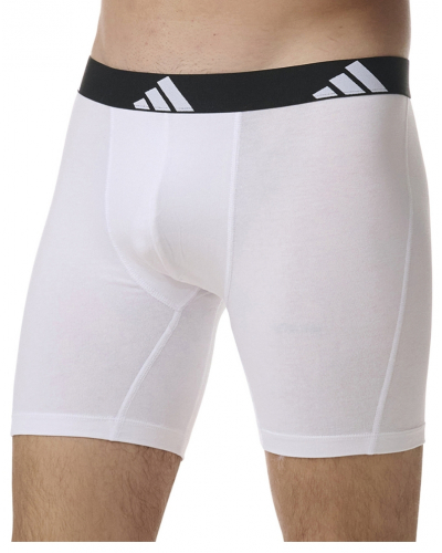 Lot de 3 boxers longs Adidas Active Flex Coton (Blanc/Gris/Noir)