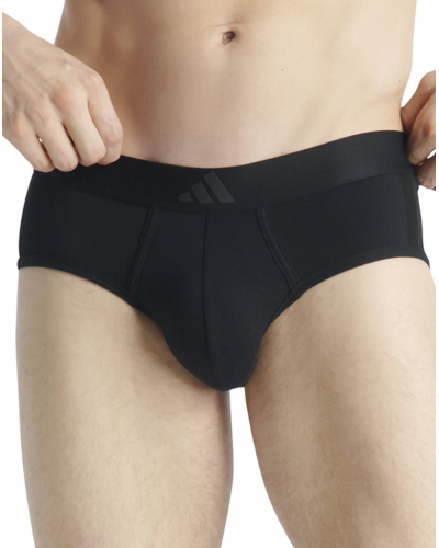 Paquete de 2 calzoncillos de algodón Adidas Active Flex (Negro/Negro)