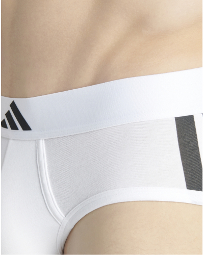 Lot de 2 slips Adidas Active Flex Cotton (Blanc/Blanc)