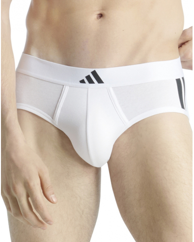 Paquete de 2 calzoncillos de algodón Adidas Active Flex (Blanco/Blanco)