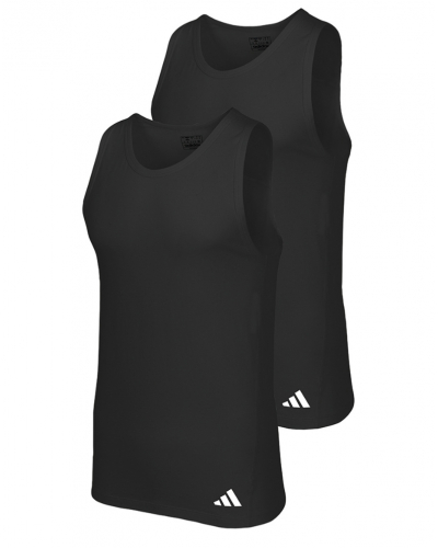 Pack of 2 tank tops Adidas Active Flex Coton Ergonomic (Black)