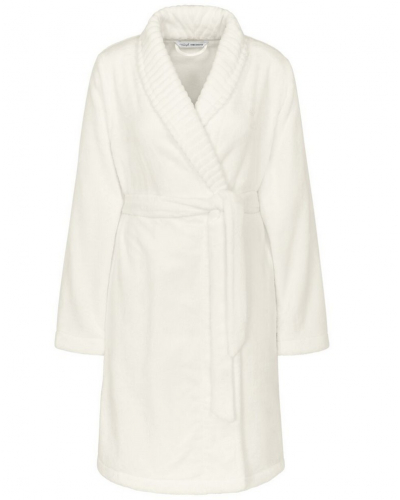 Velvet bathrobe Triumph Nuit (Silk White)