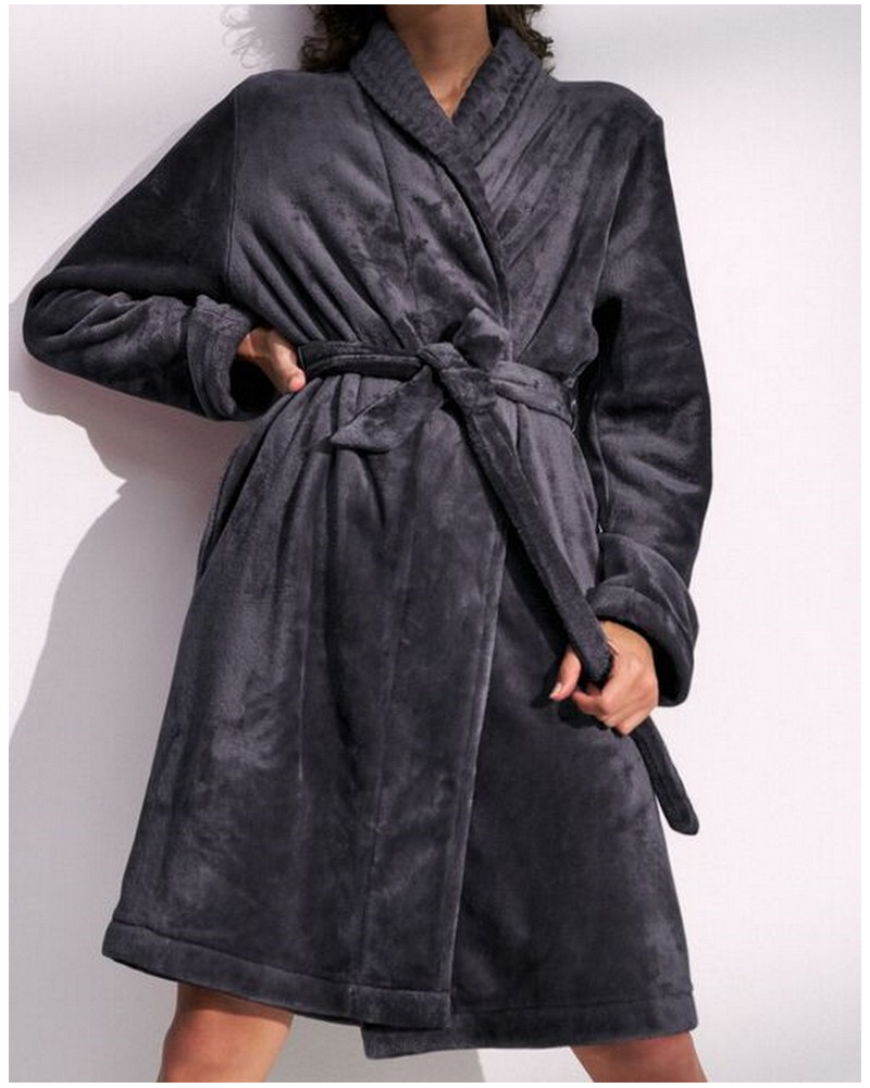 Velvet bathrobe Triumph Nuit (Grey)