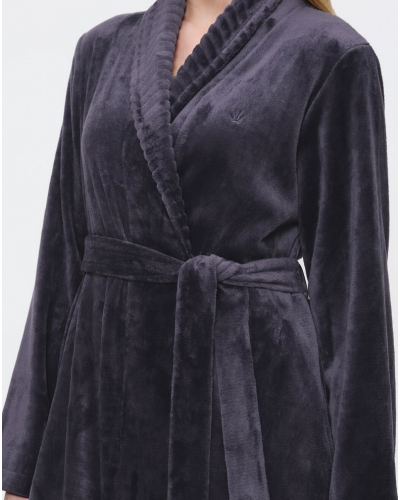 Albornoz de terciopelo Triumph Nuit (Grey)