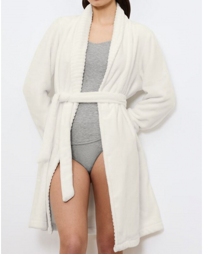 Velvet bathrobe Triumph Nuit (Silk White)