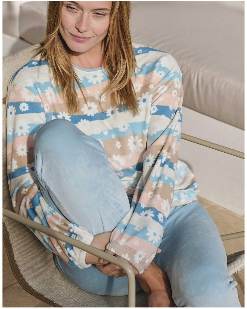 Pyjama long micropolaire Massana (Multicolore)