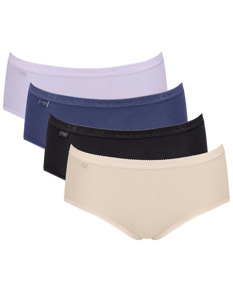 Slips Basic + midi (Lot de 4) Sloggi (Multicolore)