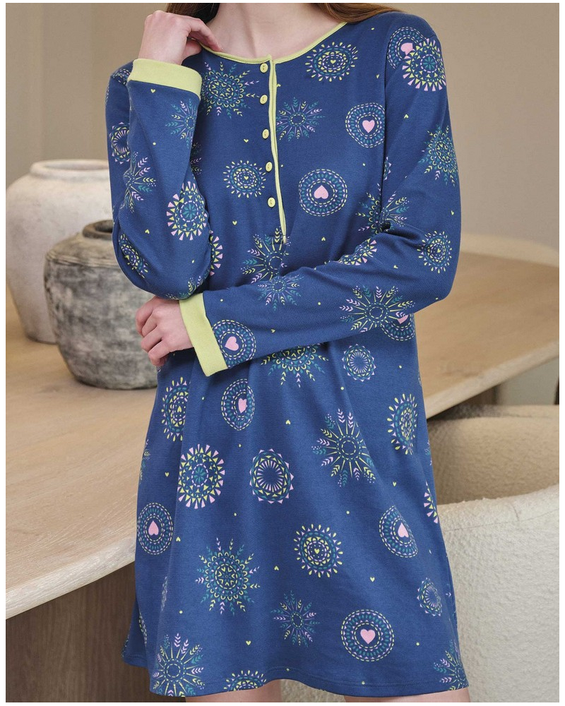 Nightdress 100% cotton Massana (Multicolore)