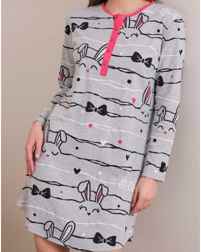 Long-sleeved bunny Massana (Imprimé Gris)