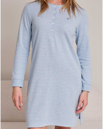 Long-sleeved nightdress Massana (Bleu)