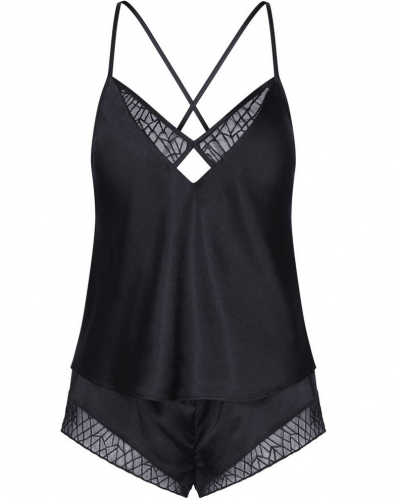 Pijama corto Nuit Triumph (Negro)