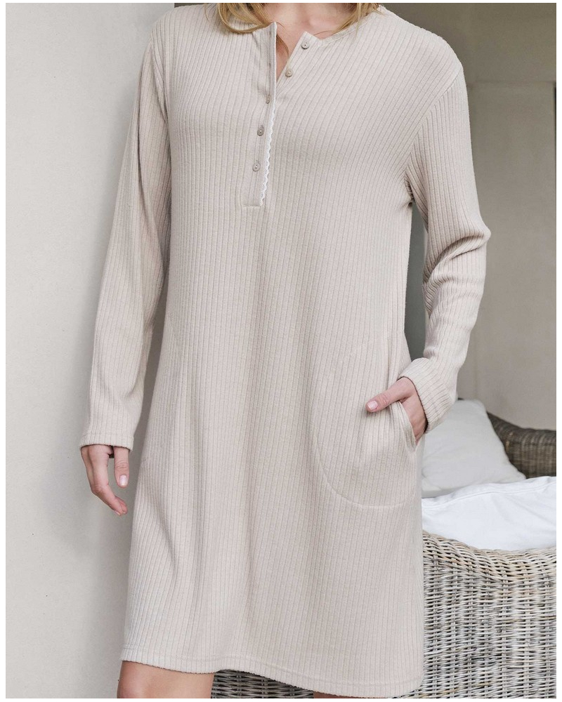 Camisa de manga larga Massana (Beige)