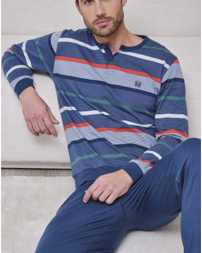 Pyjama long 100% coton Massana (Multicolore)