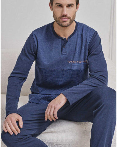 Pijama largo Massana (Imprimé Bleu)